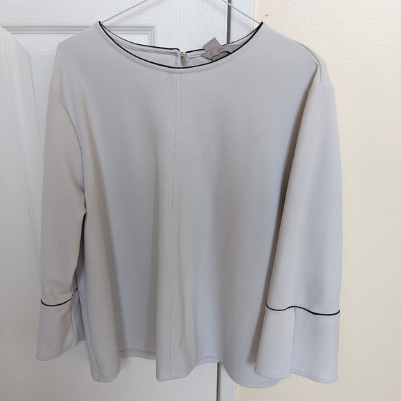 Women's Long Sleeve White Blouse - Picture 1 of 9